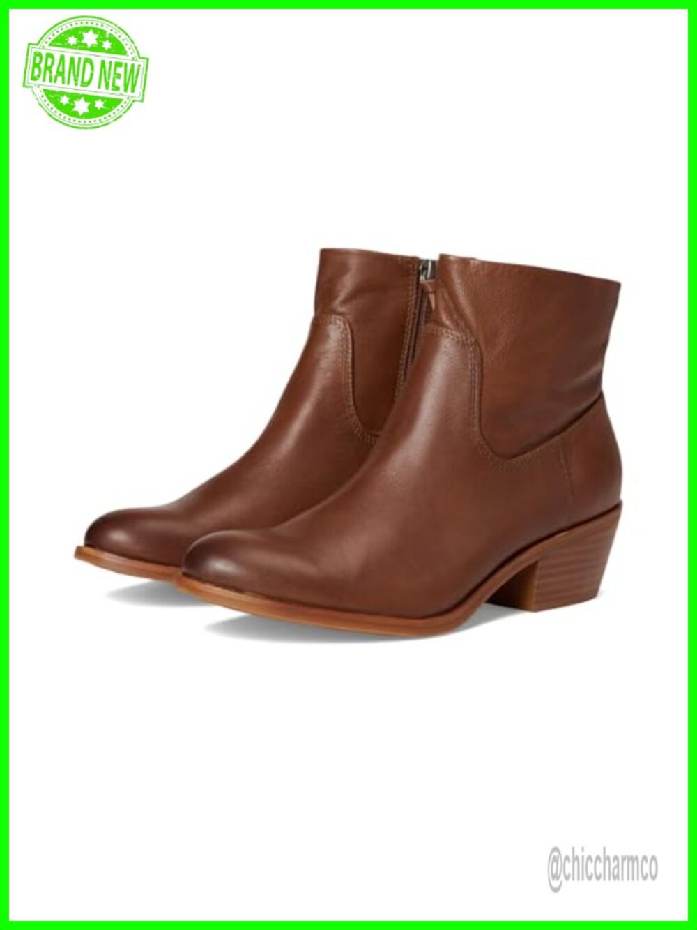 Söfft April Waterproof Leather Ankle Bootie Almond Toe